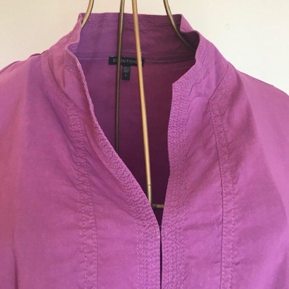 Eileen Fisher purple linen tunic, size L - Picture 4 of 12